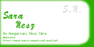 sara mesz business card